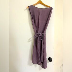 Linenfox Purple Midi Dress
